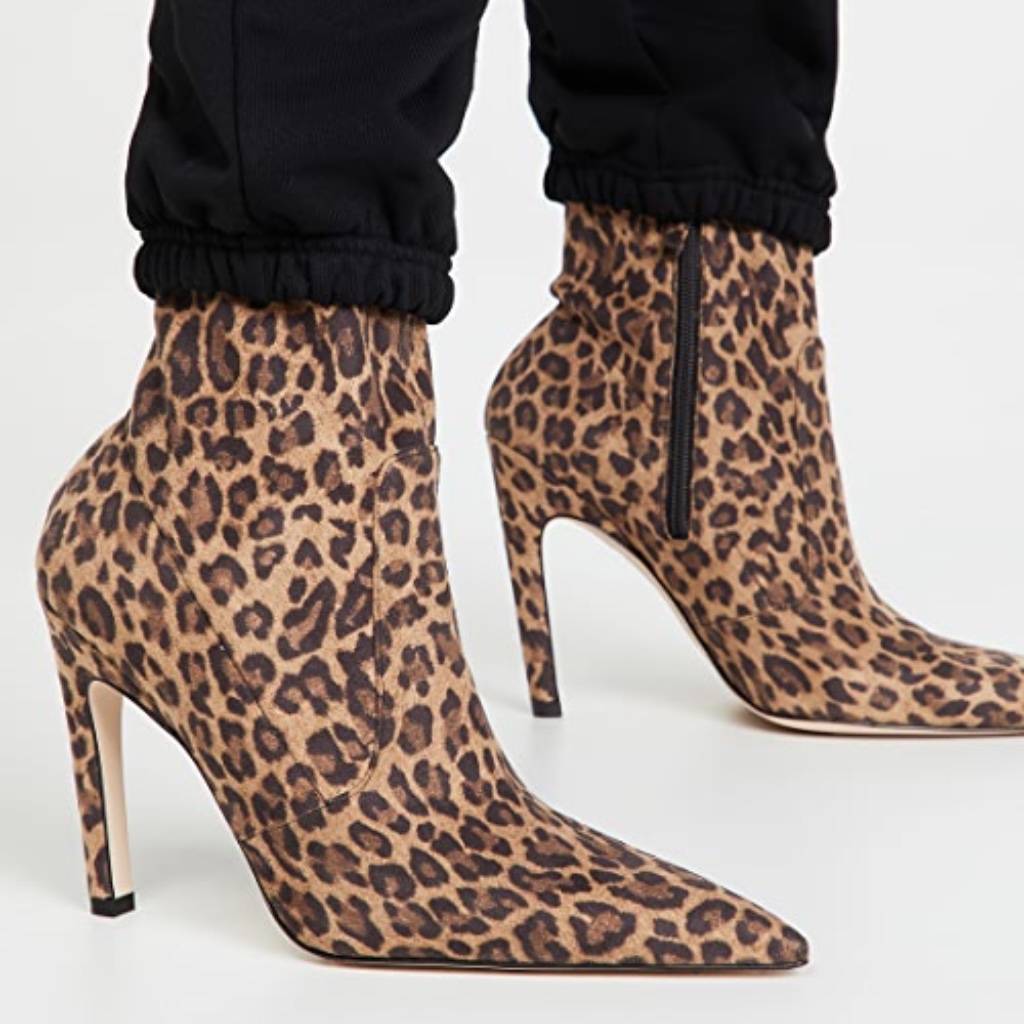 Nwob Good American Leopard Print Icon Bootie Size 8.5